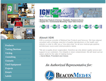 Tablet Screenshot of ignmedical.com
